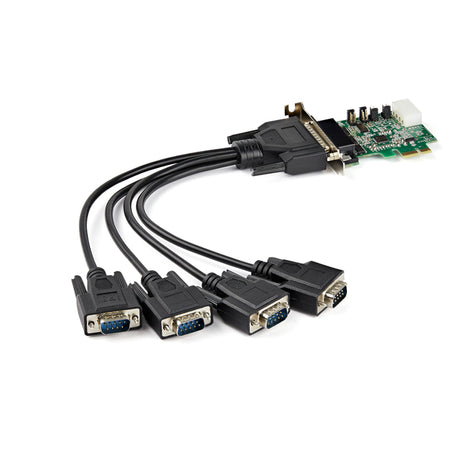 STARTECH 4-port PCI Express RS232 Serial Adapter Card - PCIe RS232 Serial Host Controller Card - PCIe to Serial DB9 - 16950 UART - Low Profile Expansion Card | Windows & Linux (PEX4S953LP) (PEX4S953LP)