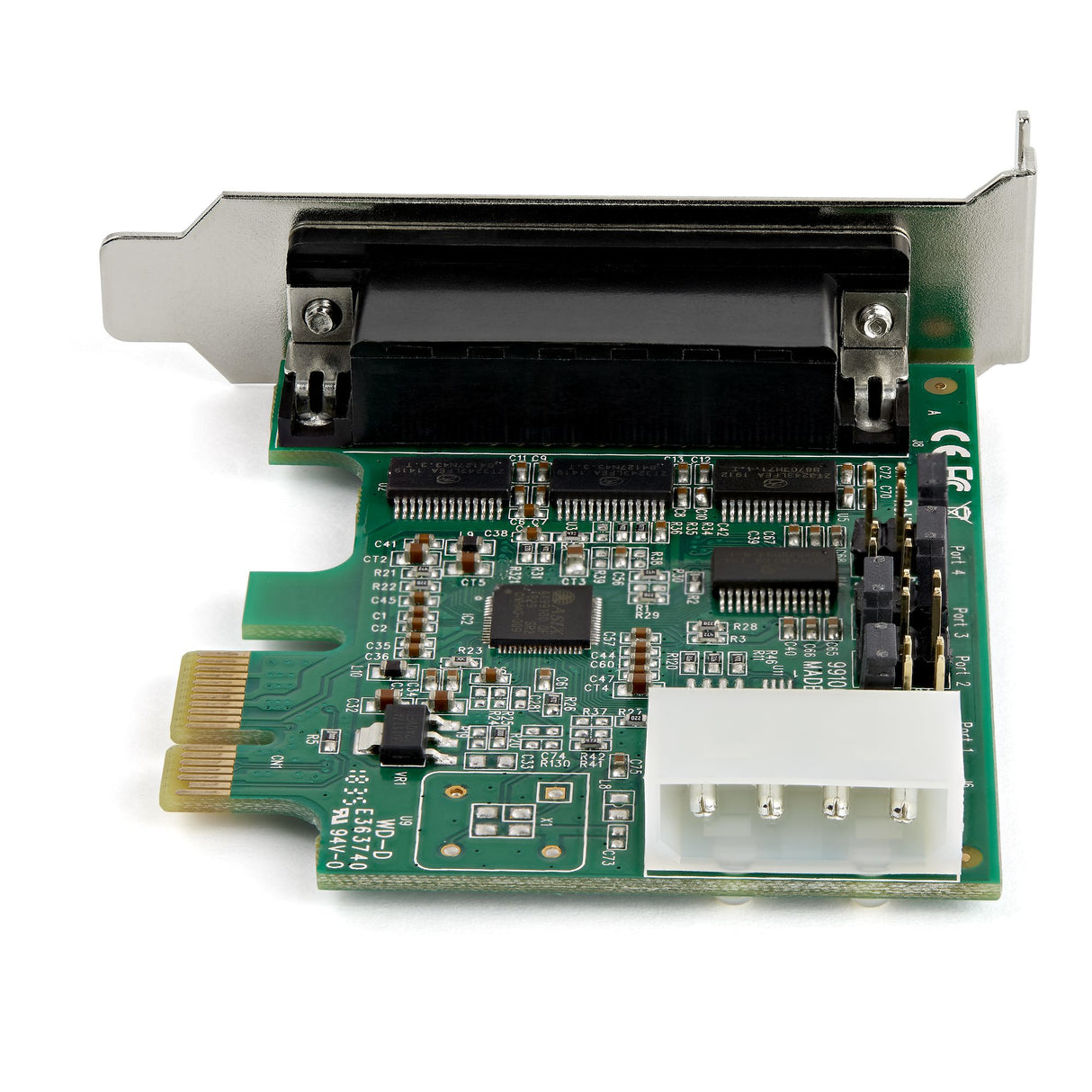 STARTECH 4-port PCI Express RS232 Serial Adapter Card - PCIe RS232 Serial Host Controller Card - PCIe to Serial DB9 - 16950 UART - Low Profile Expansion Card | Windows & Linux (PEX4S953LP) (PEX4S953LP)