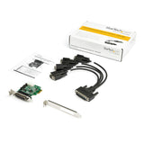 STARTECH 4-port PCI Express RS232 Serial Adapter Card - PCIe RS232 Serial Host Controller Card - PCIe to Serial DB9 - 16950 UART - Low Profile Expansion Card | Windows & Linux (PEX4S953LP) (PEX4S953LP)