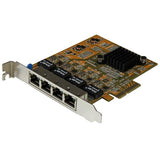 STARTECH 4 Port PCIe Network Card - Standard Profile - RJ45 Port - Realtek RTL8111G Chipset - Ethernet Network Card - NIC Server Adapter Network Card (ST1000SPEX43) (ST1000SPEX43)