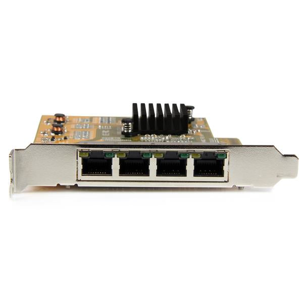 STARTECH 4 Port PCIe Network Card - Standard Profile - RJ45 Port - Realtek RTL8111G Chipset - Ethernet Network Card - NIC Server Adapter Network Card (ST1000SPEX43) (ST1000SPEX43)