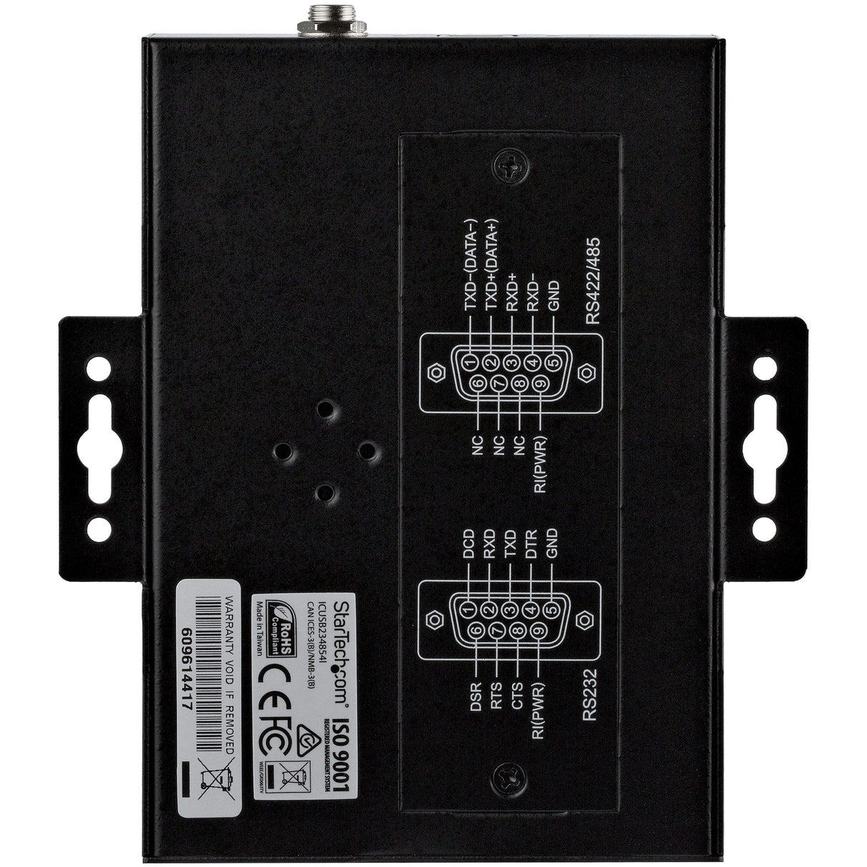 STARTECH 4 Port Serial Hub USB to RS232|RS485|RS422 Adapter - Industrial USB 2.0 to DB9 Serial Converter Hub - IP30 Rated - Din Rail Mountable Metal Serial Hub - 15kV ESD Protection (ICUSB234854I) (ICUSB234854I)