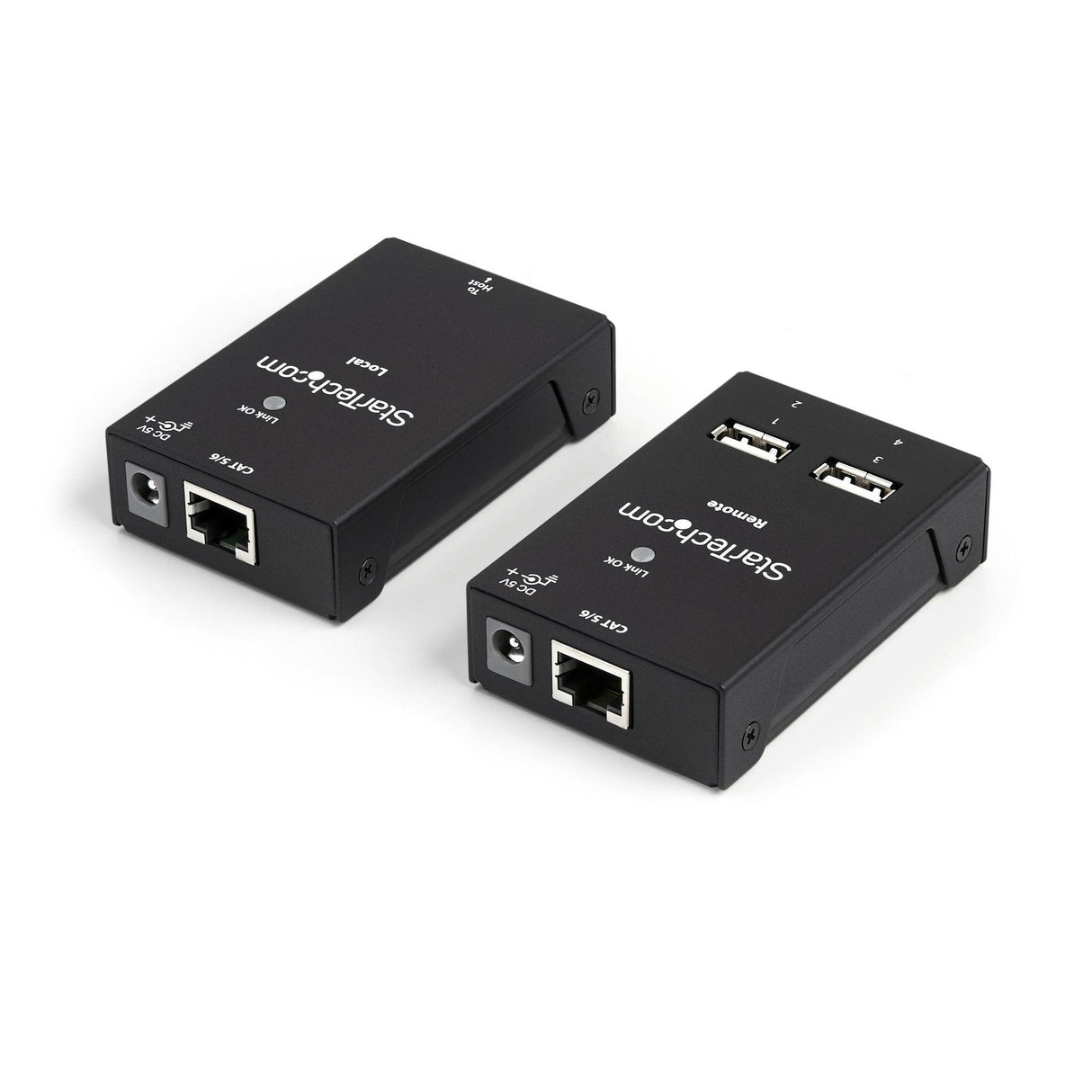 STARTECH 4-Port USB 2.0 Extender - 130ft (40m) USB Over Cat5|Cat6 Extender - Compact USB 2.0 Over Ethernet Extender (USB2004EXTV) (USB2004EXTV)