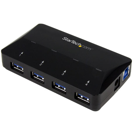 STARTECH 4-Port USB 3.0 Hub plus Dedicated Charging Port - 1 x 2.4A Port - Desktop USB Hub and Fast-Charging Station (ST53004U1C)