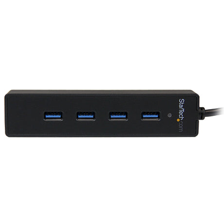 STARTECH 4-Port USB 3.0 Hub with Built-in Cable - SuperSpeed Laptop USB Hub - Portable USB Splitter - Mini USB Hub (ST4300PBU3) (ST4300PBU3)