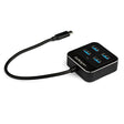 STARTECH 4-Port USB C Hub - USB-C to 4x USB-A Ports - SuperSpeed 10Gbps USB 3.2 Gen 2 Type-C Hub - USB Bus Powered - Portable|Compact USB-C to USB Adapter Hub for Laptop - Aluminum (HB31C4AB) (HB31C4AB)