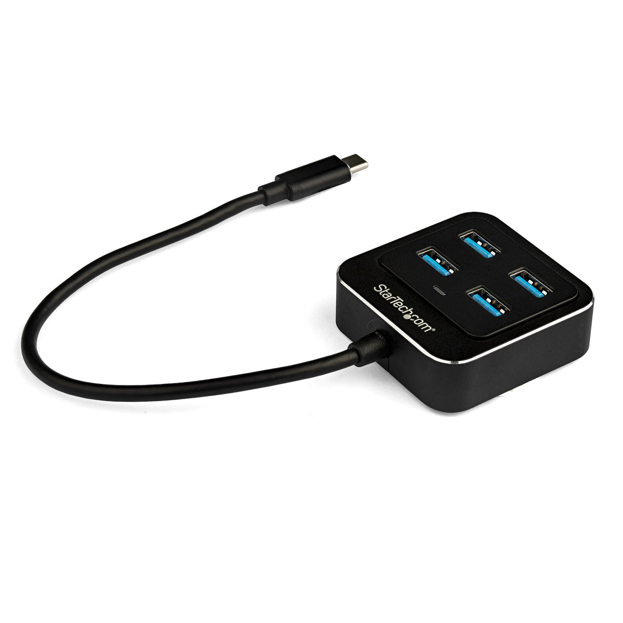 STARTECH 4-Port USB C Hub - USB-C to 4x USB-A Ports - SuperSpeed 10Gbps USB 3.2 Gen 2 Type-C Hub - USB Bus Powered - Portable|Compact USB-C to USB Adapter Hub for Laptop - Aluminum (HB31C4AB) (HB31C4AB)