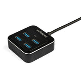 STARTECH 4-Port USB C Hub - USB-C to 4x USB-A Ports - SuperSpeed 10Gbps USB 3.2 Gen 2 Type-C Hub - USB Bus Powered - Portable|Compact USB-C to USB Adapter Hub for Laptop - Aluminum (HB31C4AB) (HB31C4AB)