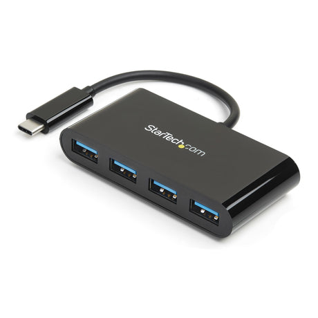 STARTECH 4 Port USB C Hub - USB-C to 4x USB-A - USB 3.0 - USB C to USB Adapter - USB Multiport Hub - USB Type C Hub - 4 Port USB Hub (HB30C4AB)