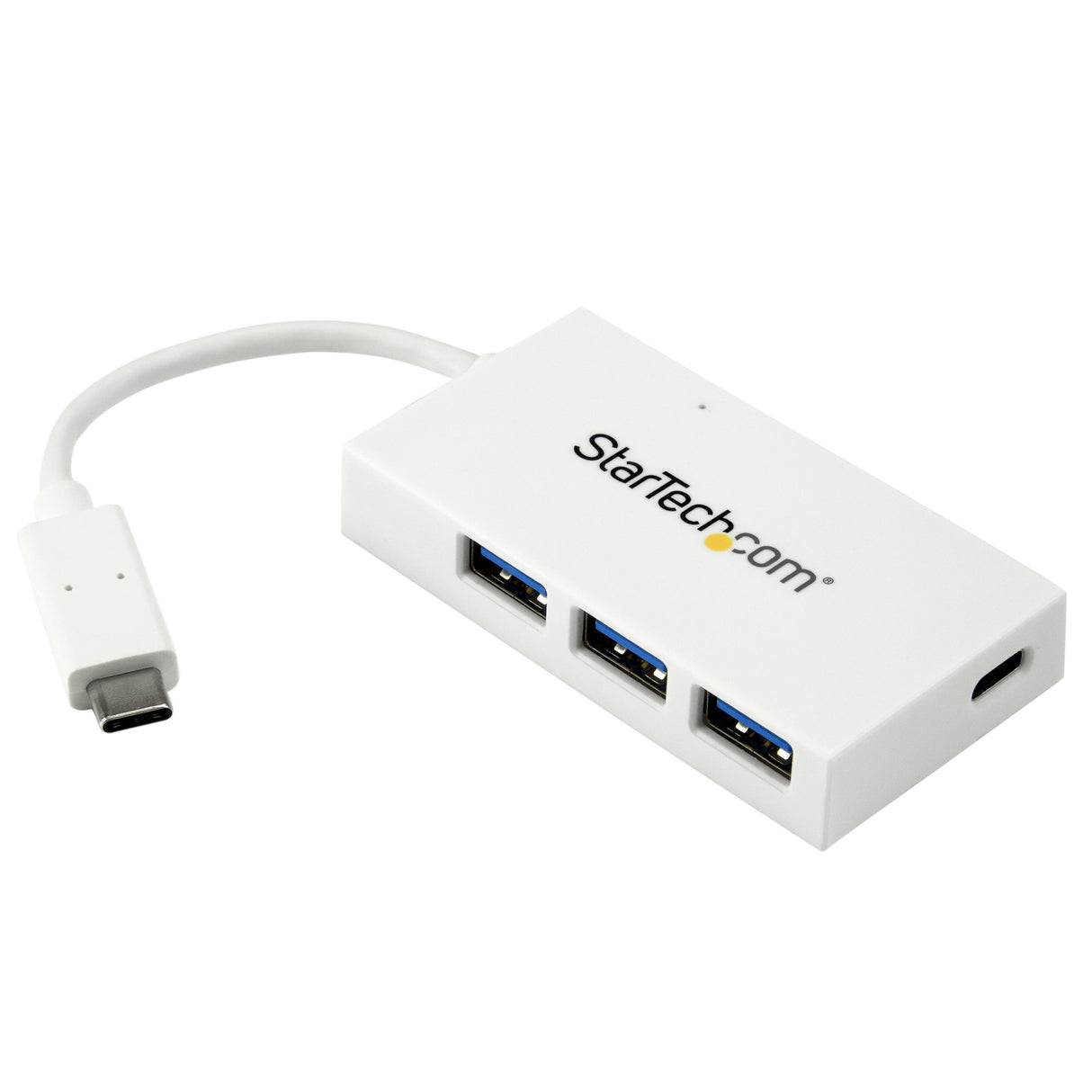STARTECH 4 Port USB C Hub with 1x USB-C & 3x USB-A Ports (SuperSpeed 5Gbps) - USB Bus Powered - Portable|Laptop USB 3.0 Adapter Hub - USB 3.1 Gen 1|USB 3.2 Gen 1 Type-C Hub - White (HB30C3A1CFBW) (HB30C3A1CFBW)