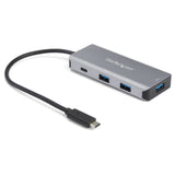 STARTECH 4 Port USB C Hub w| 3x USB A & 1x USB C - SuperSpeed 10Gbps USB Type-C 3.1|3.2 Gen 2 Hub - USB Bus Powered - Compact USB-C to USB Adapter Hub - Portable|Laptop Hub - Aluminum (HB31C3A1CB) (HB31C3A1CB)