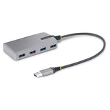 STARTECH 4 Port USB Hub | USB 3.0 (5Gbps) | Bus Powered | USB-A to 4x USB-A Hub w| Optional Auxiliary Power Input | Portable Desktop|Laptop USB Hub | 1ft|30cm Cable | USB Expansion Hub (5G4AB-USB-A-HUB) (5G4AB-USB-A-HUB)