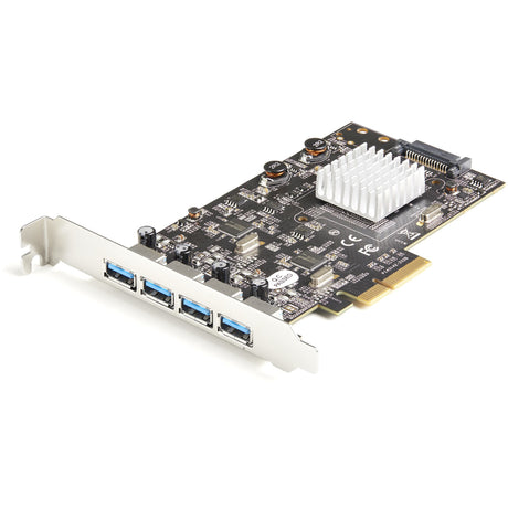 STARTECH 4-Port USB PCIe Card - 10Gbps USB 3.1|3.2 Gen 2 Type-A PCI Express Expansion Card with 2 Controllers - 4x USB-A - USB PCIe Add-On Adapter Card | Windows|Mac|Linux (PEXUSB314A2V2) (PEXUSB314A2V2)
