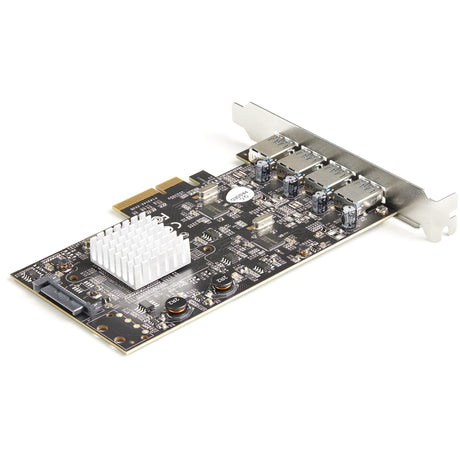STARTECH 4-Port USB PCIe Card - 10Gbps USB 3.1|3.2 Gen 2 Type-A PCI Express Expansion Card with 2 Controllers - 4x USB-A - USB PCIe Add-On Adapter Card | Windows|Mac|Linux (PEXUSB314A2V2) (PEXUSB314A2V2)