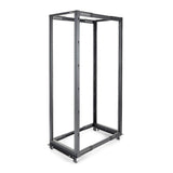 STARTECH 4-Post 42U Mobile Open Frame Server Rack | 19in Network Rack with Wheels | Rolling Rack for Computer|AV|Data|IT Equipment - Casters | Leveling Feet or Floor Mounting (4POSTRACK42) (4POSTRACK42)