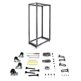 STARTECH 4-Post 42U Mobile Open Frame Server Rack | 19in Network Rack with Wheels | Rolling Rack for Computer|AV|Data|IT Equipment - Casters | Leveling Feet or Floor Mounting (4POSTRACK42) (4POSTRACK42)