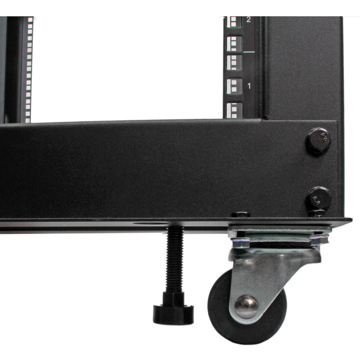 STARTECH 4-Post 8U Mobile Open Frame Server Rack | 19in Network Rack with Wheels | Small Rolling Rack for Computer|AV|Data|IT Equipment | Casters | Leveling Feet or Floor Mounting (4POSTRACK8U) (4POSTRACK8U)
