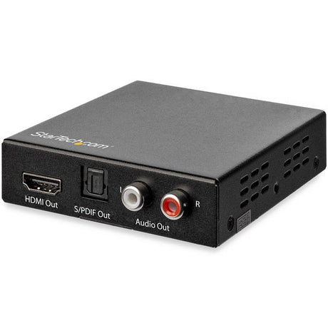 STARTECH 4K HDMI Audio Extractor - 4K 60Hz - HDMI Audio De-embedder - HDR - Toslink Optical Audio - Dual RCA Audio - HDMI Audio (HD202A)