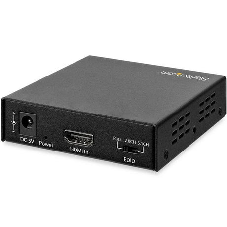 STARTECH 4K HDMI Audio Extractor - 4K 60Hz - HDMI Audio De-embedder - HDR - Toslink Optical Audio - Dual RCA Audio - HDMI Audio (HD202A)