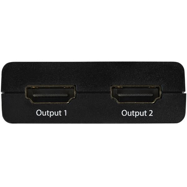 STARTECH 4K HDMI Splitter 1 In 2 Out - 4K 30Hz HDMI 1.4 2 Port Video Splitter Box -with high speed HDMI cable | USB power cable - Black (ST122HD4KU) (ST122HD4KU)