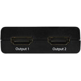 STARTECH 4K HDMI Splitter 1 In 2 Out - 4K 30Hz HDMI 1.4 2 Port Video Splitter Box -with high speed HDMI cable | USB power cable - Black (ST122HD4KU) (ST122HD4KU)