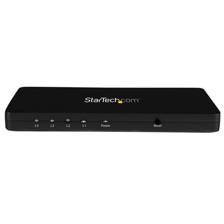 STARTECH 4K HDMI Splitter - 4k 30Hz - 4 Port - Aluminum - Backward Compatible - HDMI Multi Port - HDMI Hub (ST124HD4K) (ST124HD4K)