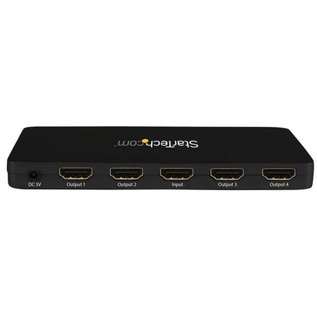 STARTECH 4K HDMI Splitter - 4k 30Hz - 4 Port - Aluminum - Backward Compatible - HDMI Multi Port - HDMI Hub (ST124HD4K) (ST124HD4K)