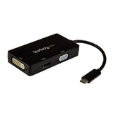STARTECH 4K USB C to HDMI | VGA & DVI Multi Port Video Display Adapter for Mac | Windows Laptop & Monitor (CDPVGDVHDBP) (CDPVGDVHDBP)