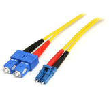 STARTECH 4m Fiber Optic Cable - Single-Mode Duplex 9|125 - LSZH - LC|SC - OS1 - LC to SC Fiber Patch Cable (SMFIBLCSC4) (SMFIBLCSC4)