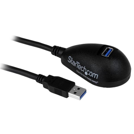STARTECH 5 ft Black Desktop SuperSpeed USB 3.0 Extension Cable - A to A M|F - USB 3.0 Extension Cable A Male to A Female - 5 feet (USB3SEXT5DKB)
