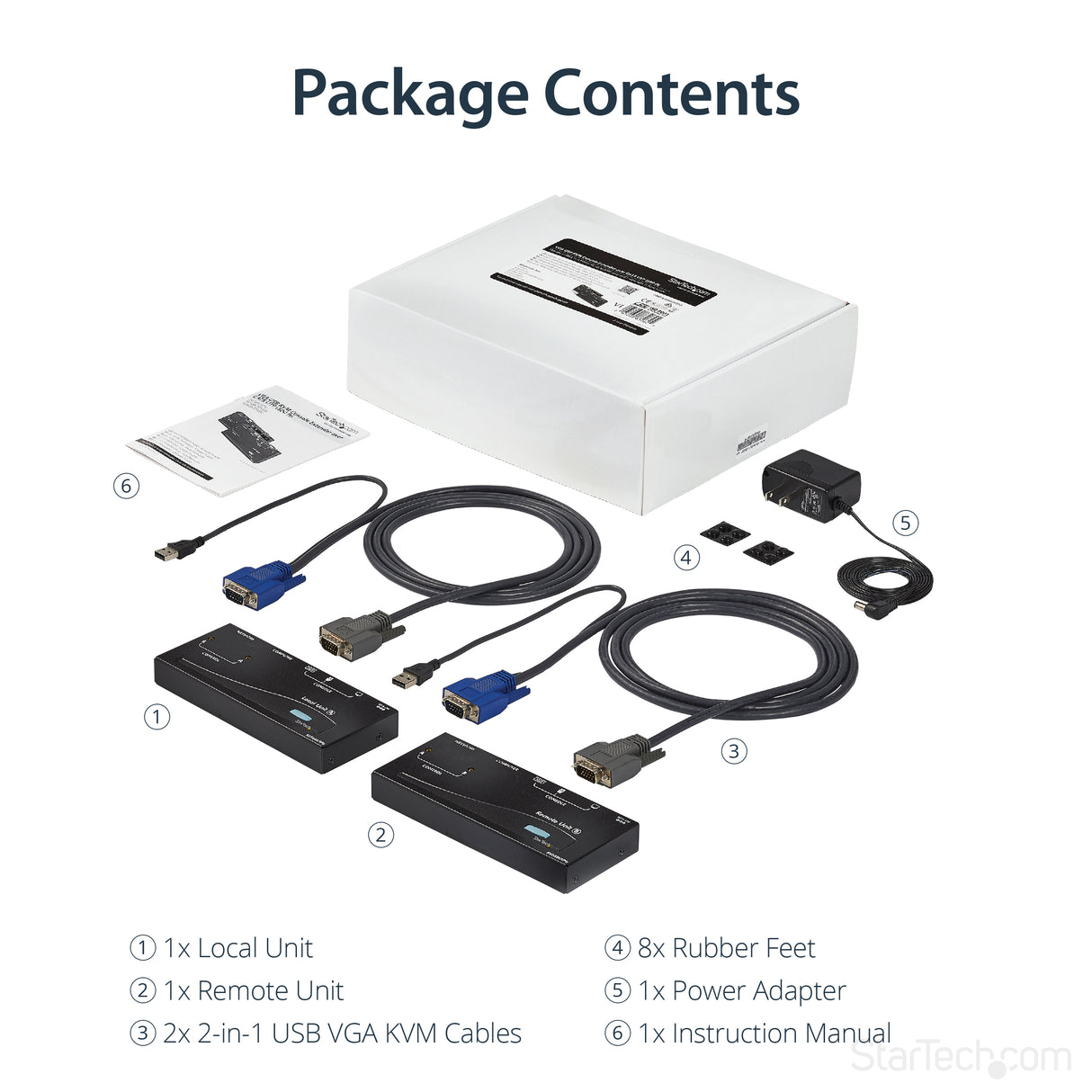 STARTECH 500ft VGA KVM Over IP Extender - PS|2 & USB Host - KVM Console Over CAT5 Ethernet for Multiple Servers | Computers (SV565UTPU) (SV565UTPU)
