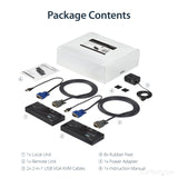 STARTECH 500ft VGA KVM Over IP Extender - PS|2 & USB Host - KVM Console Over CAT5 Ethernet for Multiple Servers | Computers (SV565UTPU) (SV565UTPU)