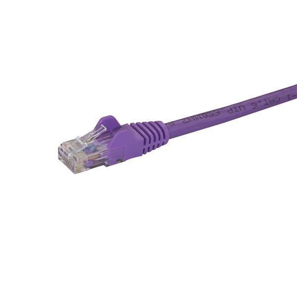 STARTECH 50cm CAT6 Ethernet Cable - Purple CAT 6 Gigabit Ethernet Wire -650MHz 100W PoE RJ45 UTP Network|Patch Cord Snagless w|Strain Relief Fluke Tested|Wiring is UL Certified|TIA (N6PATC50CMPL) (N6PATC50CMPL)
