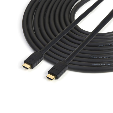 STARTECH 50ft (15m) HDMI 2.0 Cable - 4K 60Hz Active HDMI Cable - CL2 Rated for In Wall Installation - Long Durable High Speed UHD HDMI Cable - HDR | 18Gbps - Male to Male Cord - Black (HD2MM15MA) (HD2MM15MA)