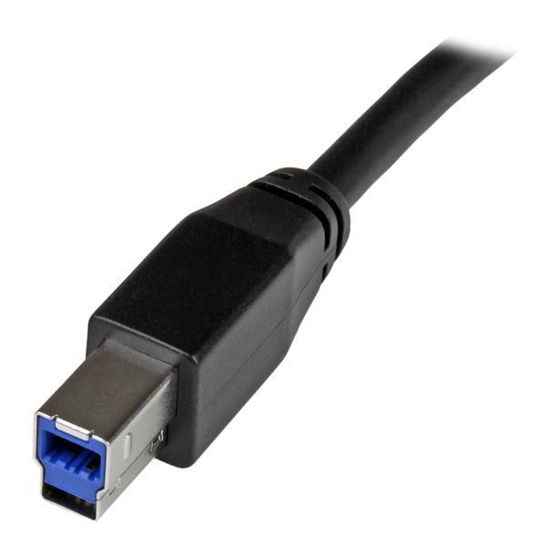 STARTECH 5m 15 ft Active USB 3.0 USB-A to USB-B Cable - M|M - USB A to B Cable - USB 3.1 Gen 1 (5 Gbps) (USB3SAB5M)