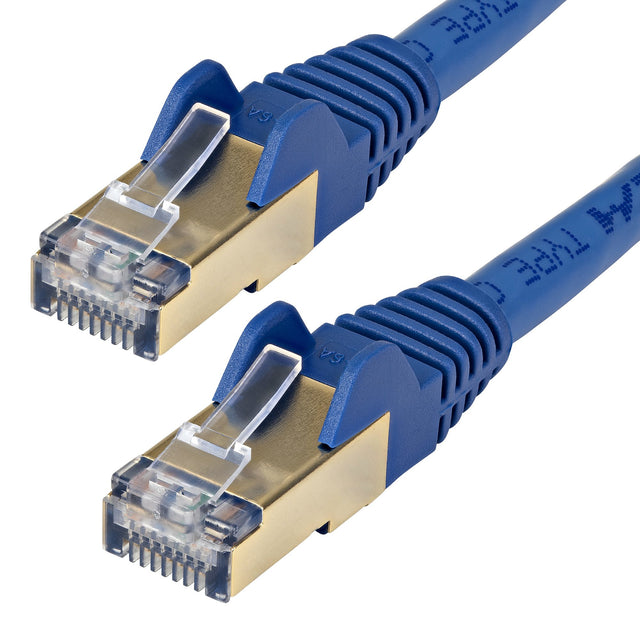 STARTECH 5m CAT6a Ethernet Cable - 10 Gigabit Shielded Snagless RJ45 100W PoE Patch Cord - 10GbE STP Network Cable w|Strain Relief - Blue Fluke Tested|Wiring is UL Certified|TIA (6ASPAT5MBL) (6ASPAT5MBL)