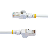 STARTECH 5m CAT6a Ethernet Cable - Low Smoke Zero Halogen (LSZH) - 10 Gigabit 500MHz 100W PoE RJ45 S|FTP White Network Patch Cord Snagless w|Strain Relief (NLWH-5M-CAT6A-PATCH) (NLWH-5M-CAT6A-PATCH)