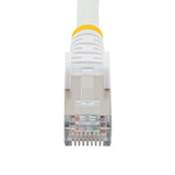 STARTECH 5m CAT6a Ethernet Cable - Low Smoke Zero Halogen (LSZH) - 10 Gigabit 500MHz 100W PoE RJ45 S|FTP White Network Patch Cord Snagless w|Strain Relief (NLWH-5M-CAT6A-PATCH) (NLWH-5M-CAT6A-PATCH)