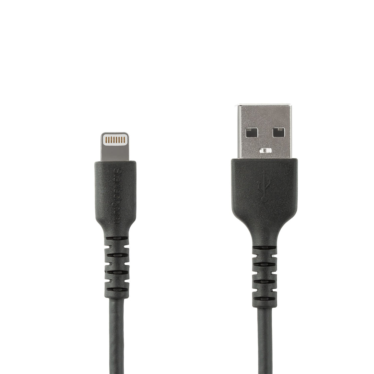 STARTECH 6 foot (2m) Durable Black USB-A to Lightning Cable - Heavy Duty Rugged Aramid Fiber USB Type A to Lightning Charger|Sync Power Cord - Apple MFi Certified iPad|iPhone 12 (RUSBLTMM2MB) (RUSBLTMM2MB)
