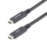 STARTECH 6 ft (1.8 m) USB C to USB C Cable - 5A | 100W PD 3.0 - Certified Works With Chromebook - USB-IF Certified - M|M - USB 3.0 5Gbps - USB C Charging Cable - USB Type C Cable (USB315C5C6) (USB315C5C6)