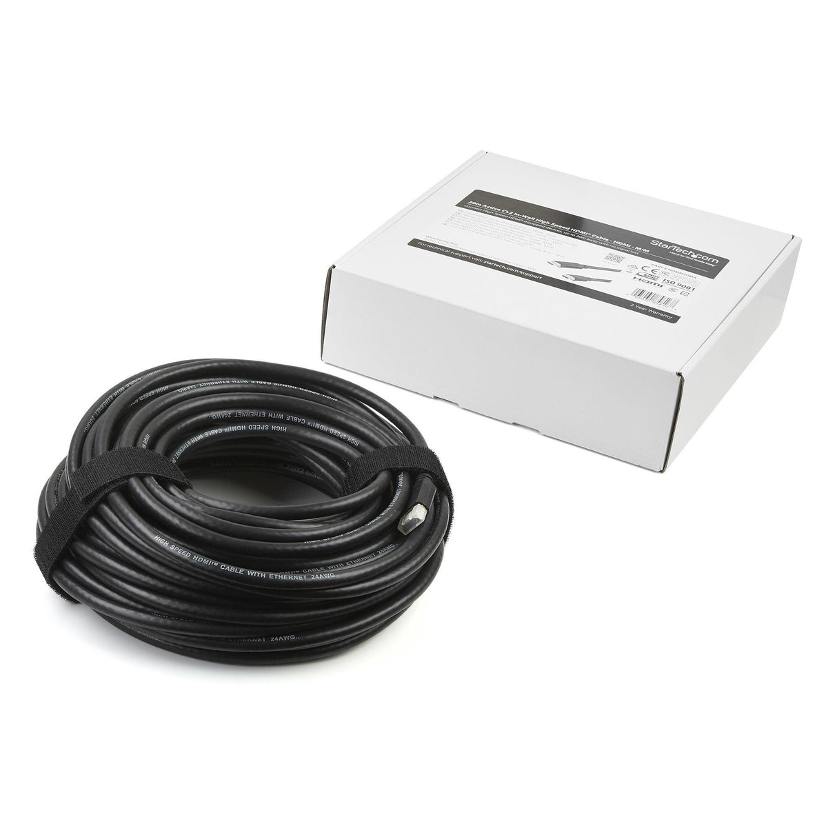 STARTECH 66ft (20m) Active HDMI Cable - 4K High Speed HDMI Cable with Ethernet - CL2 Rated for In-Wall Install - 4K 30Hz Video - HDMI 1.4 Cord - For HDMI Monitor | Projector | TV | Display (HDMM20MA) (HDMM20MA)