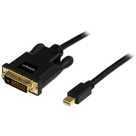 STARTECH 6ft (1.8m) Mini DisplayPort to DVI Cable - Mini DP to DVI Adapter Cable - 1080p Video - Passive mDP 1.2 to DVI-D Single Link - mDP or Thunderbolt 1|2 Mac|PC to DVI Monitor (MDP2DVIMM6B) (MDP2DVIMM6B)