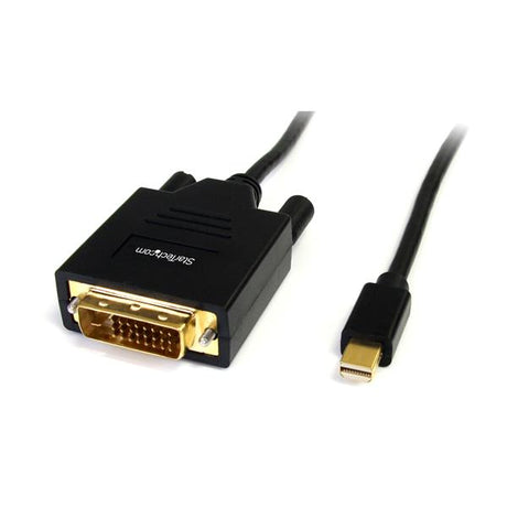 STARTECH 6ft (1.8m) Mini DisplayPort to DVI Cable - Mini DP to DVI Adapter Cable - 1080p Video - Passive mDP to DVI-D Single Link | mDP or Thunderbolt 1|2 Mac|PC to DVI Monitor|Display (MDP2DVIMM6) (MDP2DVIMM6)