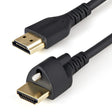 STARTECH 6ft (2m) HDMI Cable with Locking Screw - 4K 60Hz HDR - High Speed HDMI 2.0 Monitor Cable with Locking Screw Connector for Secure Connection - HDMI Cable with Ethernet - M|M (HDMM2MLS) (HDMM2MLS)