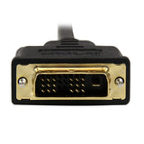 STARTECH 6ft (2m) Micro HDMI to DVI Cable - Micro HDMI to DVI Adapter Cable - Micro HDMI Type-D Device to DVI-D Single Link Monitor|Display|Projector Video Converter Cord - Durable (HDDDVIMM2M) (HDDDVIMM2M)