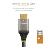 STARTECH 6ft (2m) Premium Certified HDMI 2.0 Cable - High Speed Ultra HD 4K 60Hz HDMI Cable with Ethernet - HDR10 | ARC - UHD HDMI Video Cord - For UHD Monitors | TVs | Displays - M|M (HDMMV2M) (HDMMV2M)