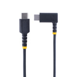 STARTECH 6ft (2m) USB C to C Charging Cable Right Angle - 60W PD 3A - Heavy Duty Fast Charge USB-C Cable - USB 2.0 Type-C - Rugged Aramid Fiber - USB Charging Cord (R2CCR-2M-USB-CABLE) (R2CCR-2M-USB-CABLE)