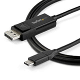 STARTECH 6ft (2m) USB C to DisplayPort 1.4 Cable 8K 60Hz|4K - Bidirectional DP to USB-C or USB-C to DP Reversible Video Adapter Cable -HBR3|HDR|DSC - USB Type C|TB3 Monitor Cable (CDP2DP142MBD) (CDP2DP142MBD)