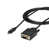 STARTECH 6ft|2m USB C to VGA Cable - 1920x1200|1080p USB Type C to VGA Video Active Adapter Cable - Thunderbolt 3 Compatible - Laptop to VGA Monitor|Projector - DP Alt Mode HBR2 (CDP2VGAMM2MB) (CDP2VGAMM2MB)