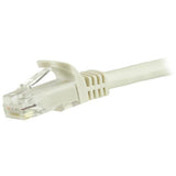 STARTECH 7.5m CAT6 Ethernet Cable - White CAT 6 Gigabit Ethernet Wire -650MHz 100W PoE RJ45 UTP Network|Patch Cord Snagless w|Strain Relief Fluke Tested|Wiring is UL Certified|TIA (N6PATC750CMWH) (N6PATC750CMWH)